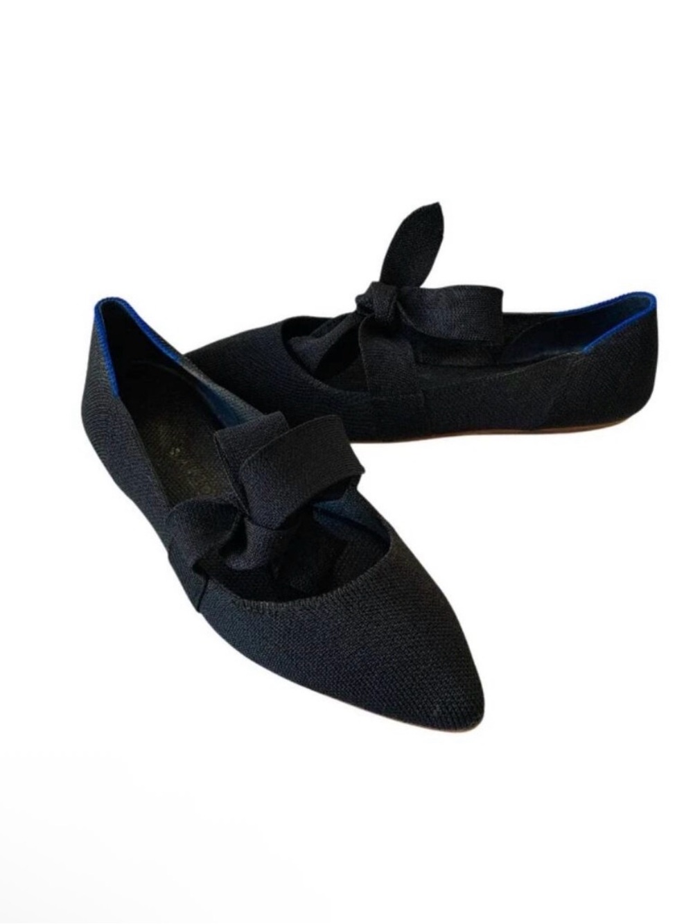 ROTHY’S WOMEN’S The Point Bow tie BLACK MARY JANE SLIP ON Shoes SIZE 8.5